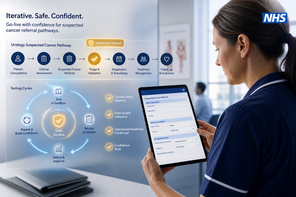 Iterating to safe go-live: a suspected-cancer referral story